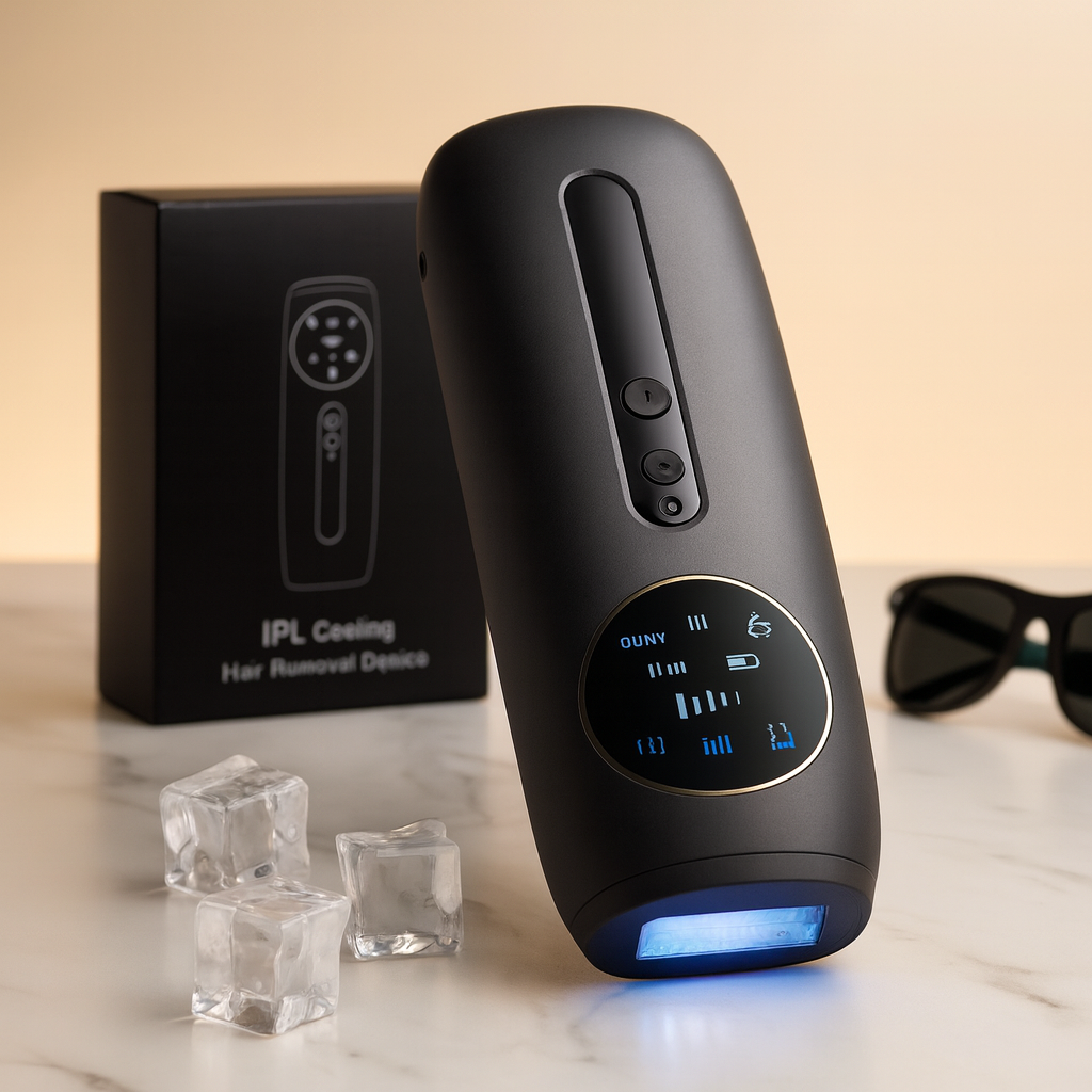 Rechargeable Laser Hair Removal Sapphire Cooling Auto Permanent Painless Bikinis Trimmer in Home Icy Cold Wireless IPL Epilator