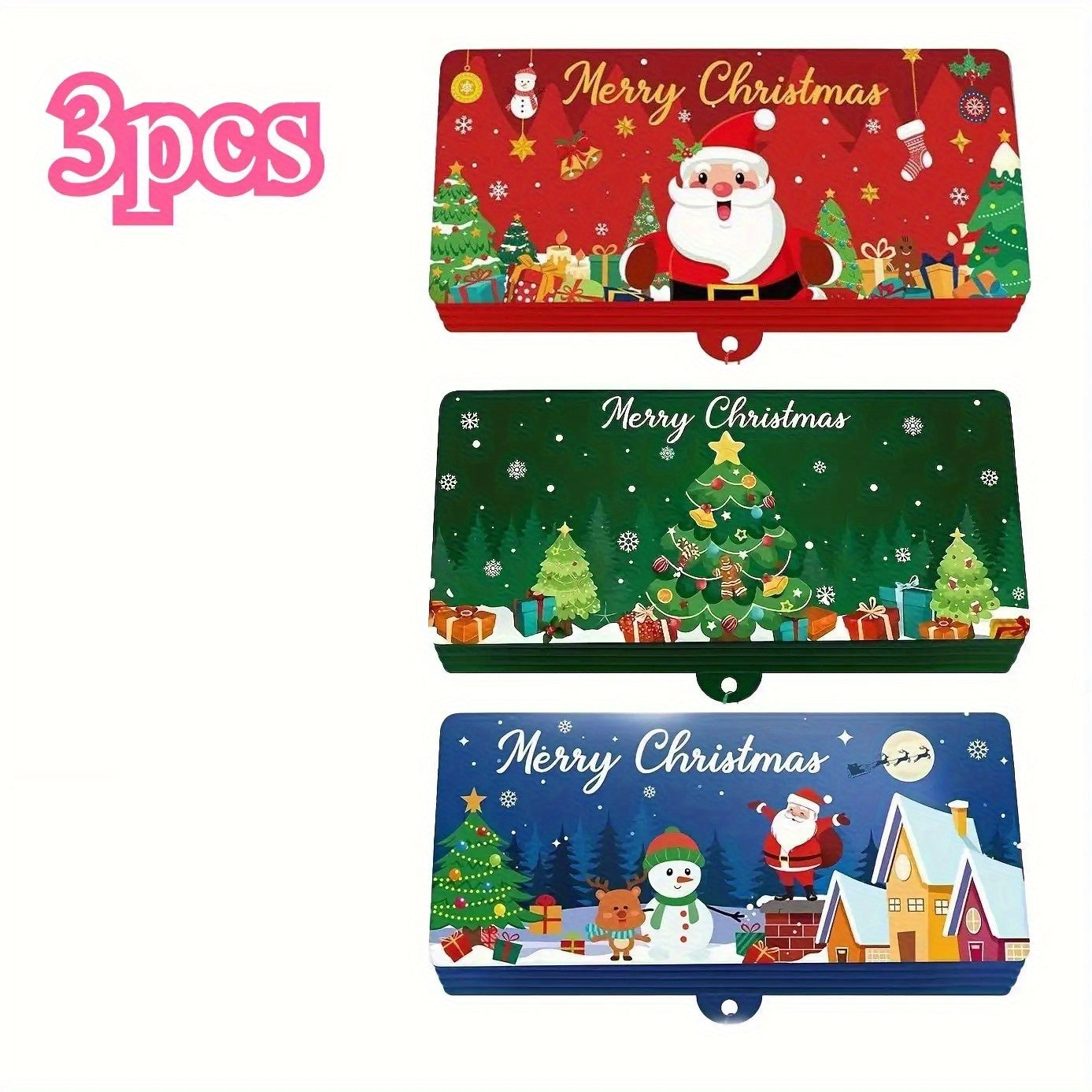 3/6pcs Of New Christmas Cash Gift Envelopes with Wallets, Christmas Cash Envelopes with Multiple Slots, Suitable As Christmas Gifts, Can Hold Cards, Practical Christmas Present, Christmas Gift Bags, Christmas Decorations, Gif