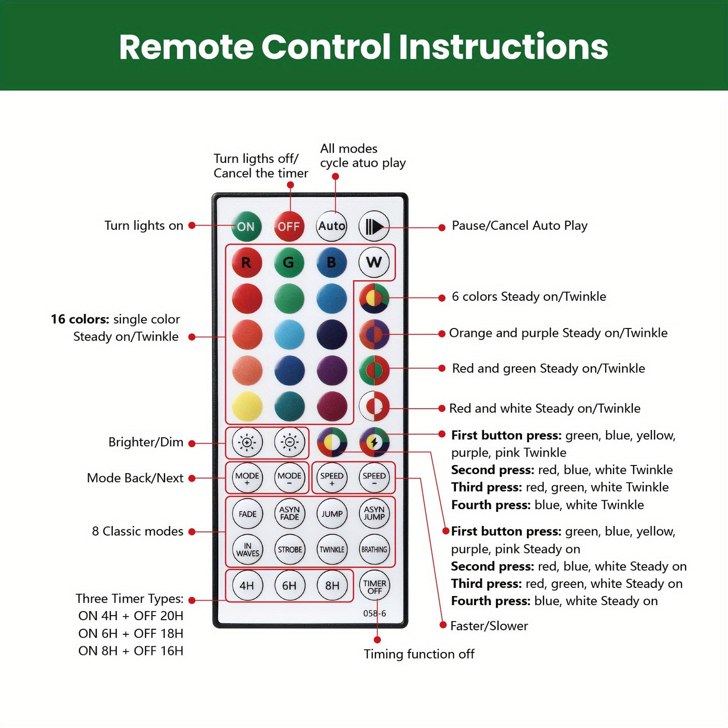 6.5ft Prelit Snow Flocked Artificial Christmas Tree with Remote Control - 170-640 RGB Lights, 378-1938 Branch Tips, Easy to Assemble, Minimal Fluff Shedding, Full & Lush Foliage for Home, Office, Party Decoration, 4/5/6/7/7.5