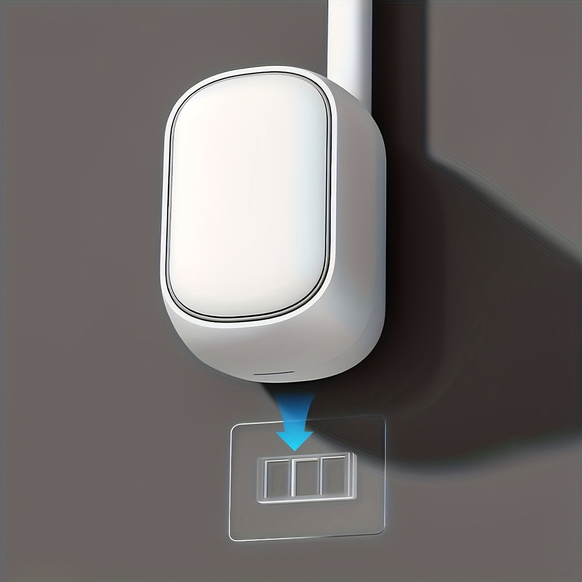 White Disposable Toilet Brush Set with Wall-Mounted Holder And Scrubbing Solution Wand Refills - Bathroom Cleaning Kit (1-Pack)