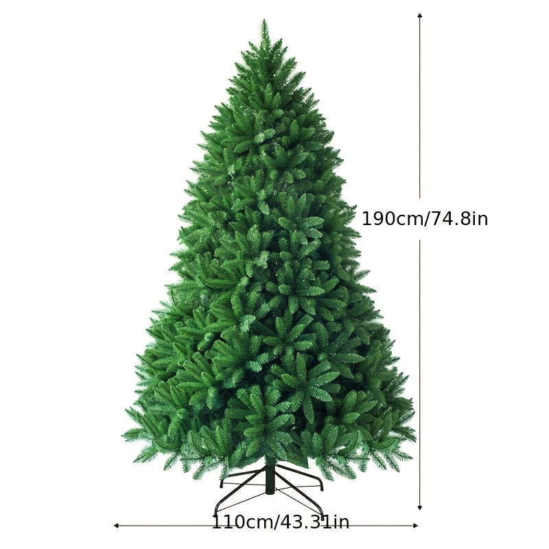 A High-quality Artificial Christmas Tree Consisting Of 1000 Branches At 6.5 Feet Is Easy To Assemble And Comes With A Metal Base, Making It Perfect For Holiday Parties And Families To Decorate The Christmas Tree Together