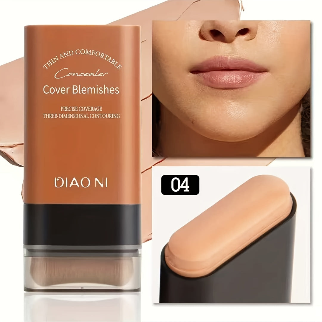 2-in-1 Concealer & Foundation Stick - Waterproof & Sweatproof Full Coverage Foundation With Buildable Concealer, Long-Lasting Matte Finish, All-Day Wear For Flawless Makeup - Suitable For All Light Beige Types Including Sensi