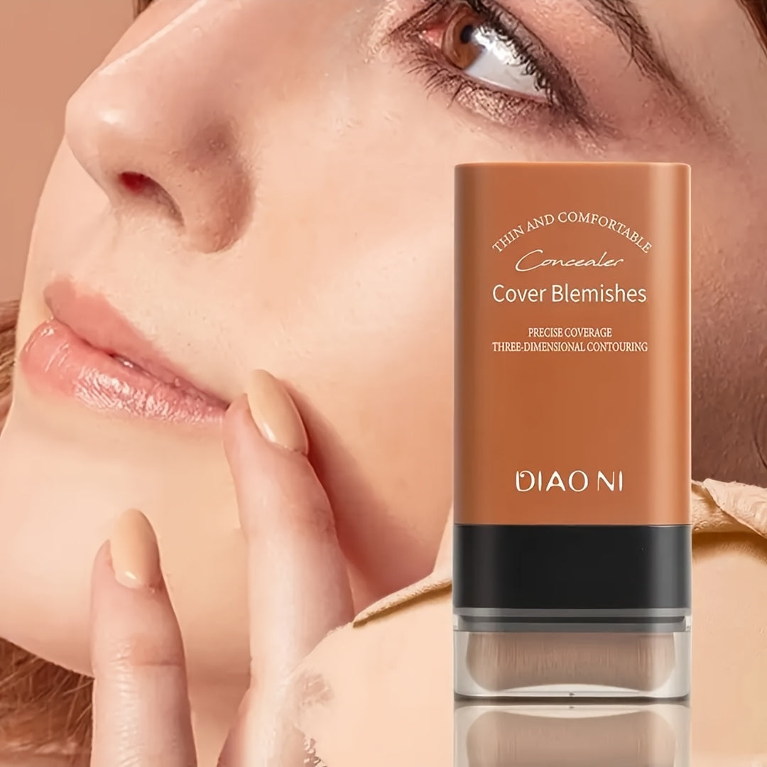 2-in-1 Concealer & Foundation Stick - Waterproof & Sweatproof Full Coverage Foundation With Buildable Concealer, Long-Lasting Matte Finish, All-Day Wear For Flawless Makeup - Suitable For All Light Beige Types Including Sensi
