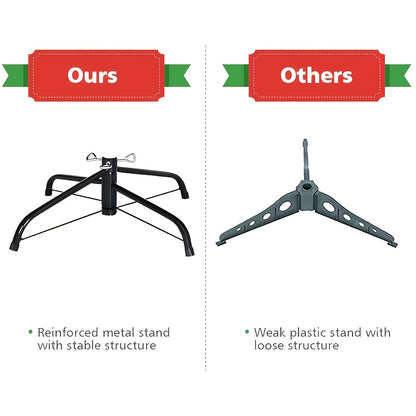 A High-quality Artificial Christmas Tree Consisting Of 1000 Branches At 6.5 Feet Is Easy To Assemble And Comes With A Metal Base, Making It Perfect For Holiday Parties And Families To Decorate The Christmas Tree Together