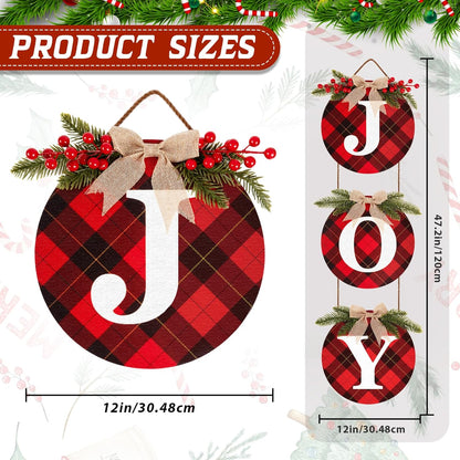 TUREHOM 16'' Sparkly Red Berries, Pine Cones & Reindeer Christmas Wreath - Pre-Decorated All-Weather Plastic Door Hanger for Front Door, Wall, / Holiday Party Decorations, Christmas Decor