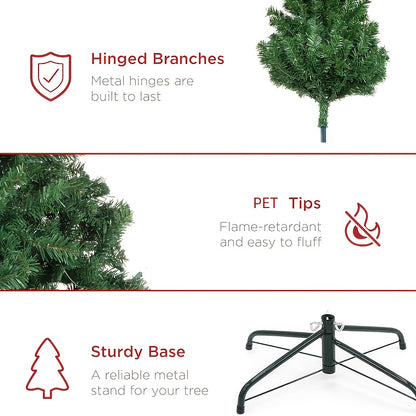 A High-quality Artificial Christmas Tree Consisting Of 1000 Branches At 6.5 Feet Is Easy To Assemble And Comes With A Metal Base, Making It Perfect For Holiday Parties And Families To Decorate The Christmas Tree Together