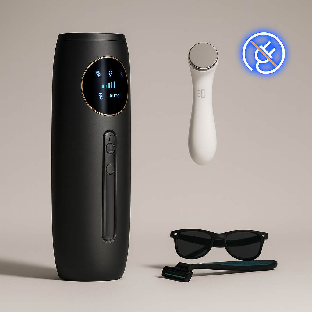 Rechargeable Laser Hair Removal Sapphire Cooling Auto Permanent Painless Bikinis Trimmer in Home Icy Cold Wireless IPL Epilator