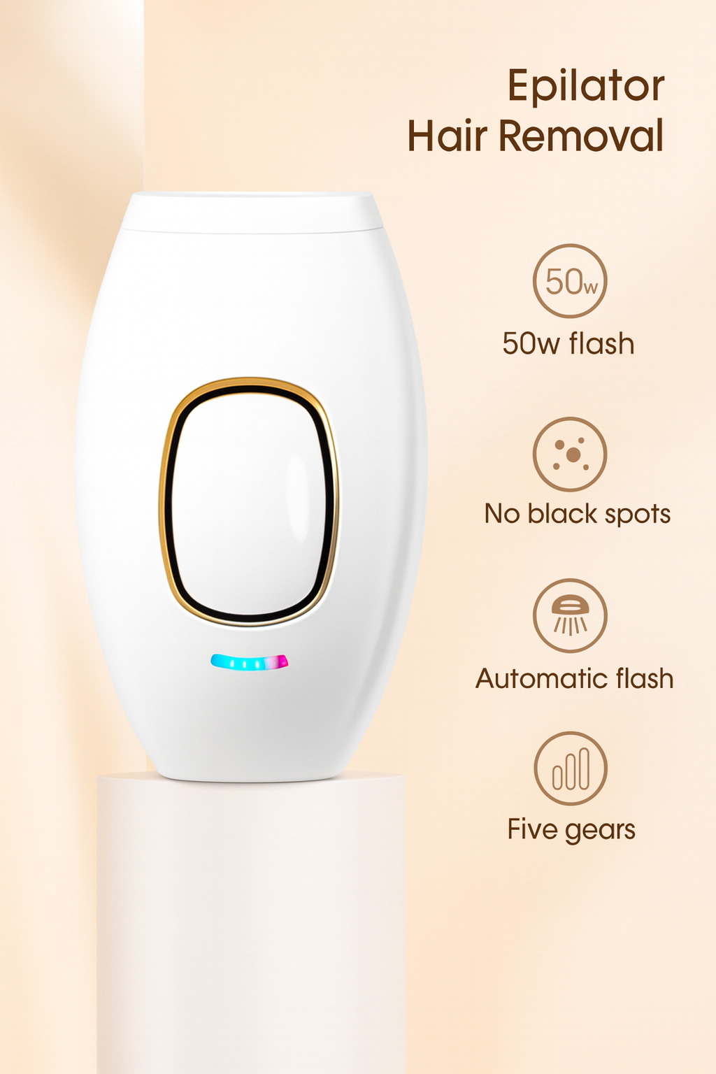 NEW Body Bikini IPL 500,000 Flash Depilator Pulses Permanent Laser Epilator Painless for Women Hair Removal Home Use Devices