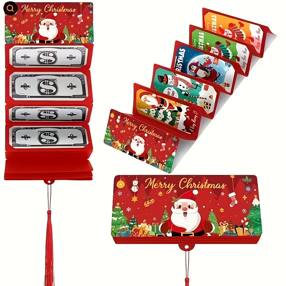 3/6pcs Of New Christmas Cash Gift Envelopes with Wallets, Christmas Cash Envelopes with Multiple Slots, Suitable As Christmas Gifts, Can Hold Cards, Practical Christmas Present, Christmas Gift Bags, Christmas Decorations, Gif