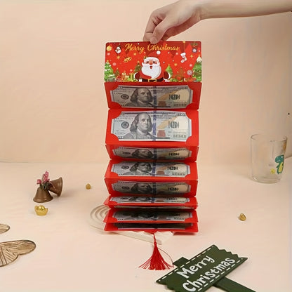 3/6pcs Of New Christmas Cash Gift Envelopes with Wallets, Christmas Cash Envelopes with Multiple Slots, Suitable As Christmas Gifts, Can Hold Cards, Practical Christmas Present, Christmas Gift Bags, Christmas Decorations, Gif