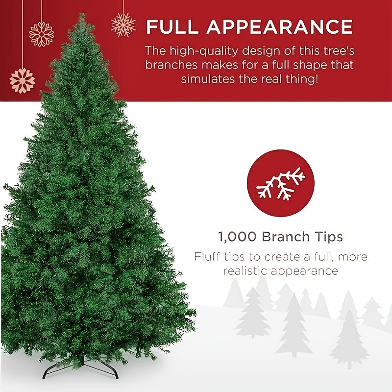 A High-quality Artificial Christmas Tree Consisting Of 1000 Branches At 6.5 Feet Is Easy To Assemble And Comes With A Metal Base, Making It Perfect For Holiday Parties And Families To Decorate The Christmas Tree Together