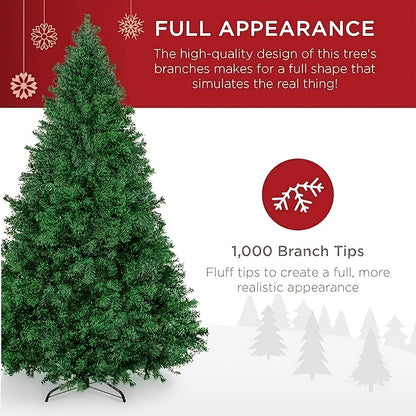 A High-quality Artificial Christmas Tree Consisting Of 1000 Branches At 6.5 Feet Is Easy To Assemble And Comes With A Metal Base, Making It Perfect For Holiday Parties And Families To Decorate The Christmas Tree Together