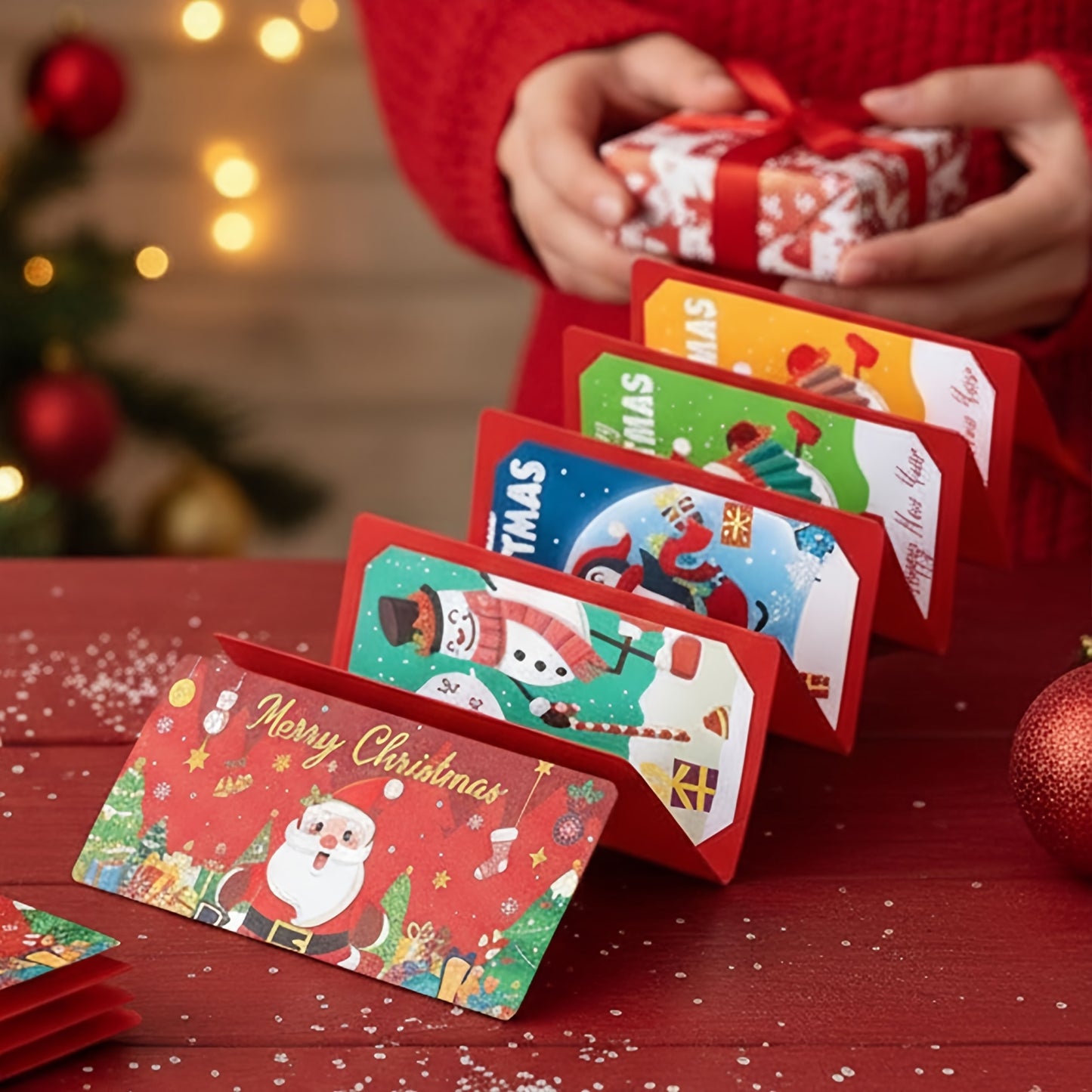 3/6pcs Of New Christmas Cash Gift Envelopes with Wallets, Christmas Cash Envelopes with Multiple Slots, Suitable As Christmas Gifts, Can Hold Cards, Practical Christmas Present, Christmas Gift Bags, Christmas Decorations, Gif