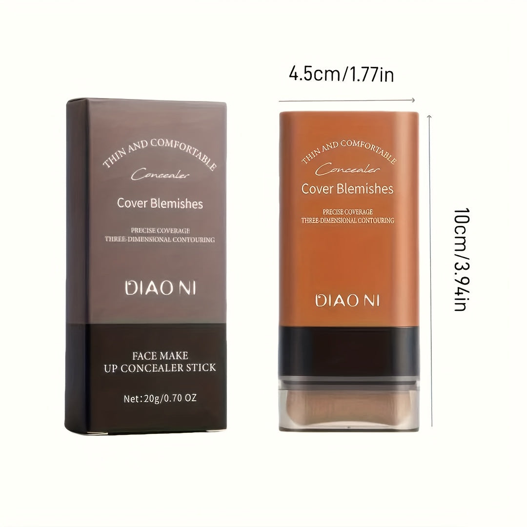 2-in-1 Concealer & Foundation Stick - Waterproof & Sweatproof Full Coverage Foundation With Buildable Concealer, Long-Lasting Matte Finish, All-Day Wear For Flawless Makeup - Suitable For All Light Beige Types Including Sensi