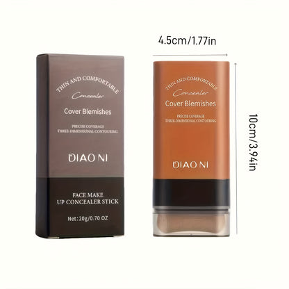2-in-1 Concealer & Foundation Stick - Waterproof & Sweatproof Full Coverage Foundation With Buildable Concealer, Long-Lasting Matte Finish, All-Day Wear For Flawless Makeup - Suitable For All Light Beige Types Including Sensi